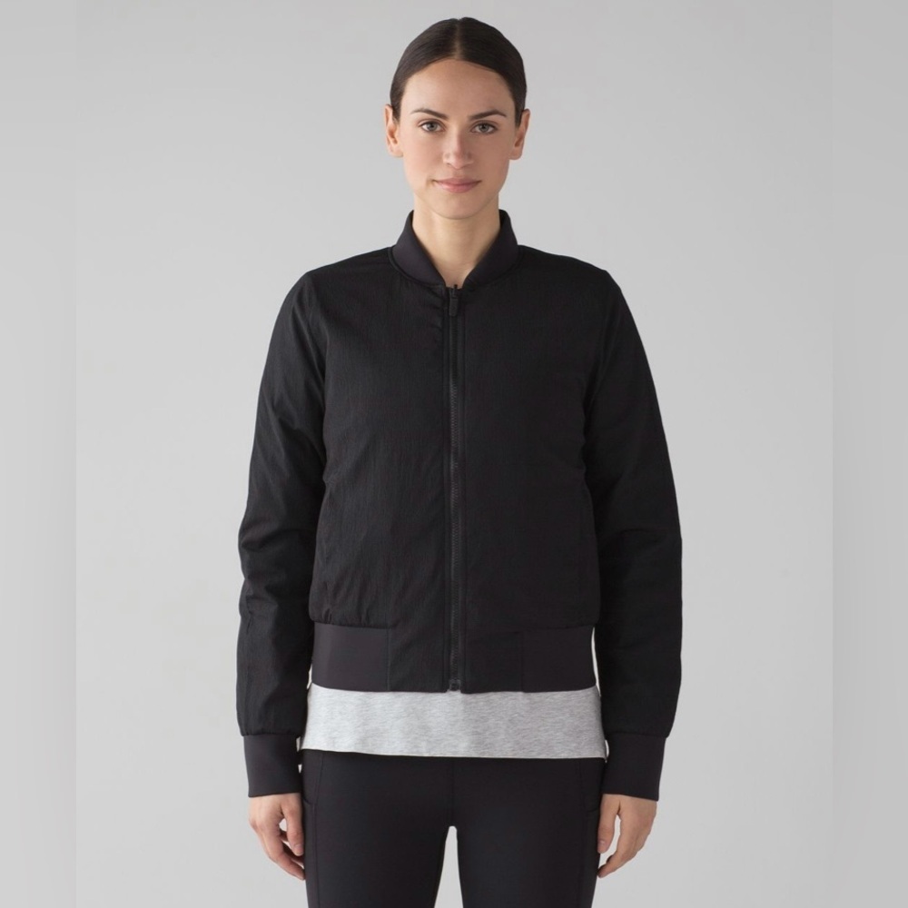 Lululemon Non Stop Bomber Reversible Jacket First Release in Black Size 4 Coat
